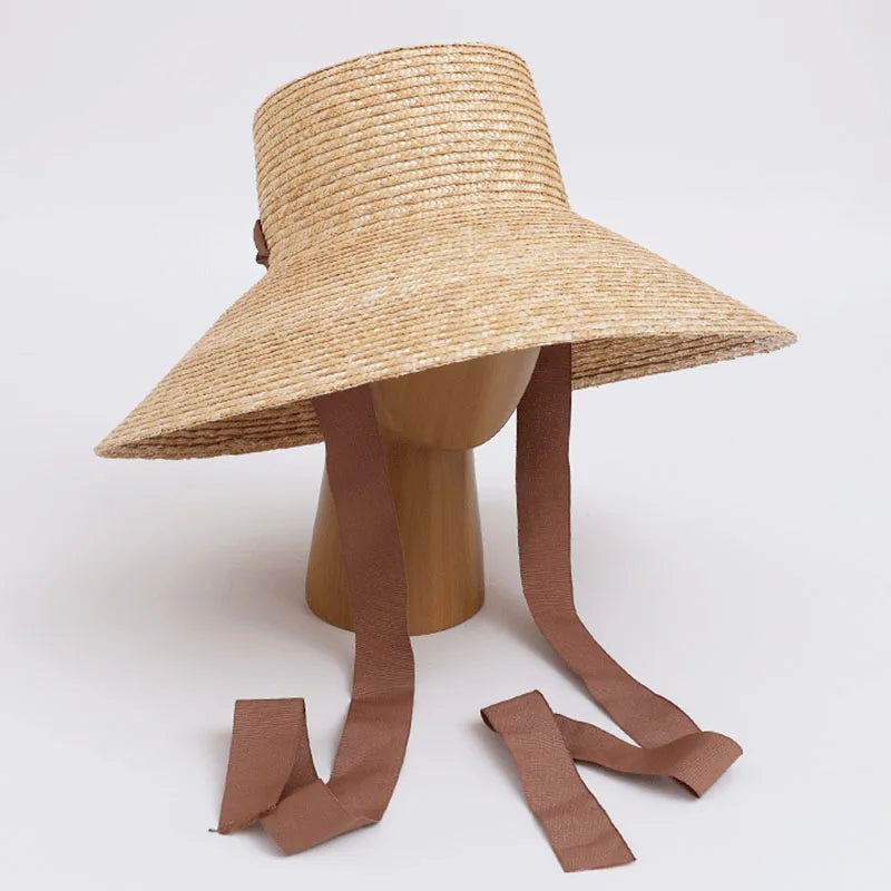 UPF 50+ Women's Wide Brim Bucket Hat with Ribbon Ties