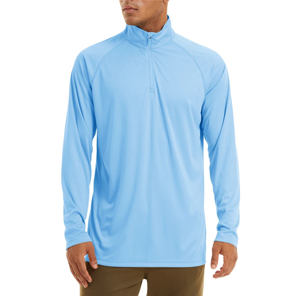 UPF 50+ Zip Neck Long-Sleeve Summer Shirt