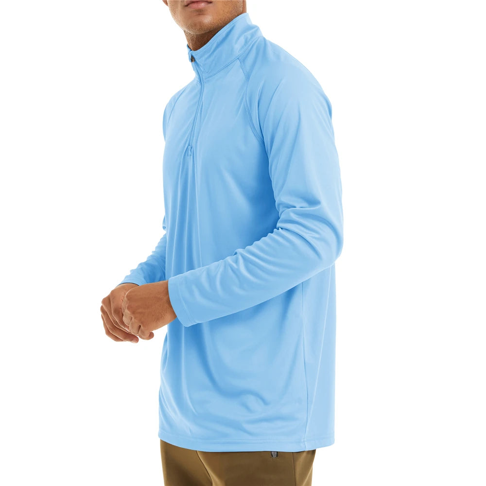 UPF 50+ Zip Neck Long-Sleeve Summer Shirt