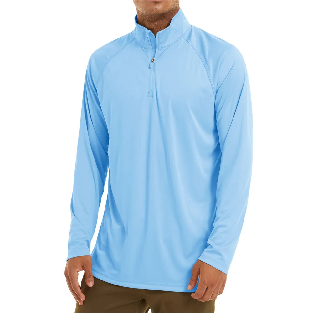 UPF 50+ Zip Neck Long-Sleeve Summer Shirt