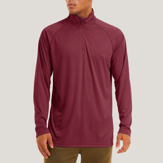 UPF 50+ Zip Neck Long-Sleeve Summer Shirt