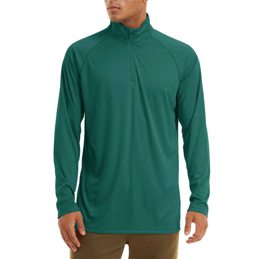 UPF 50+ Zip Neck Long-Sleeve Summer Shirt