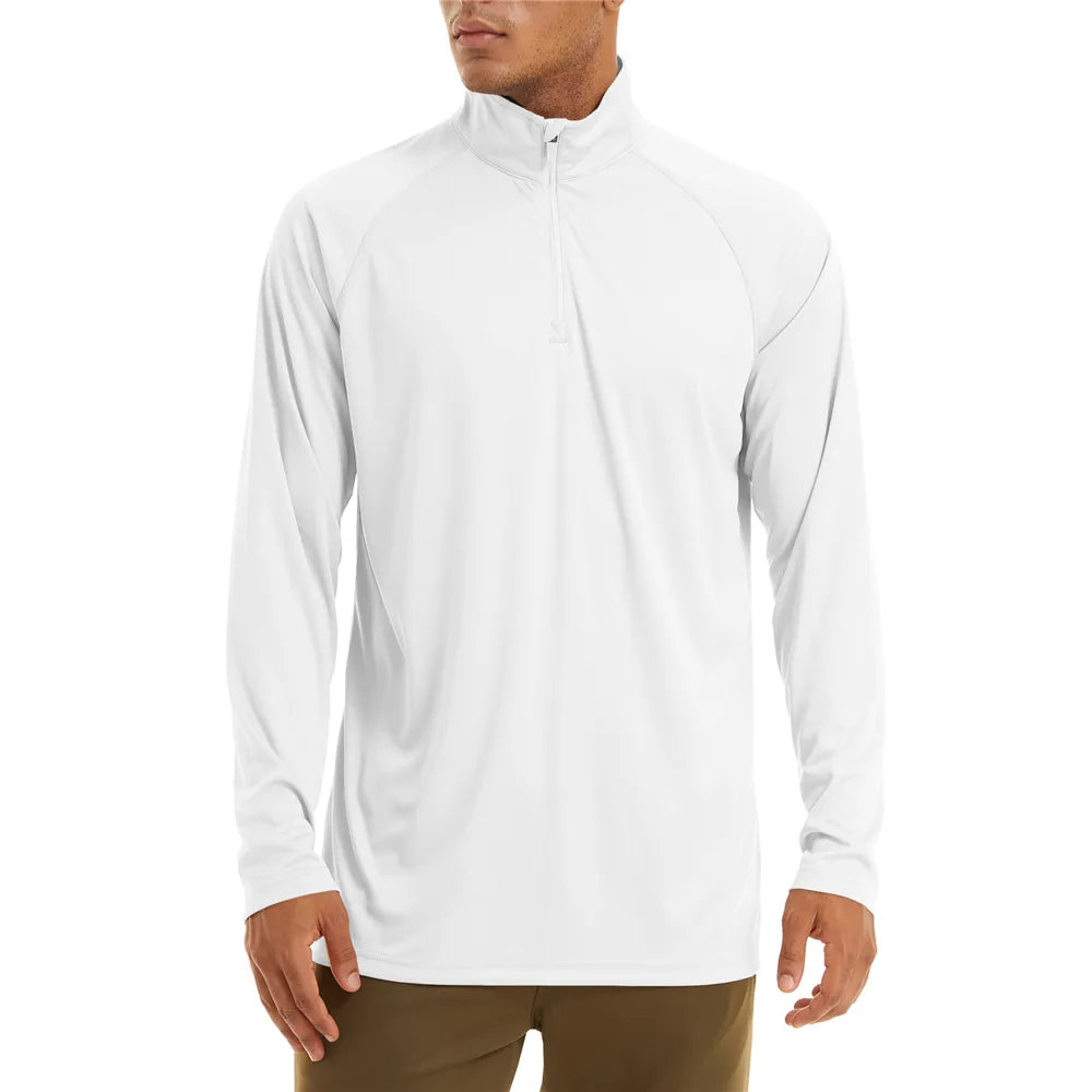 UPF 50+ Zip Neck Long-Sleeve Summer Shirt