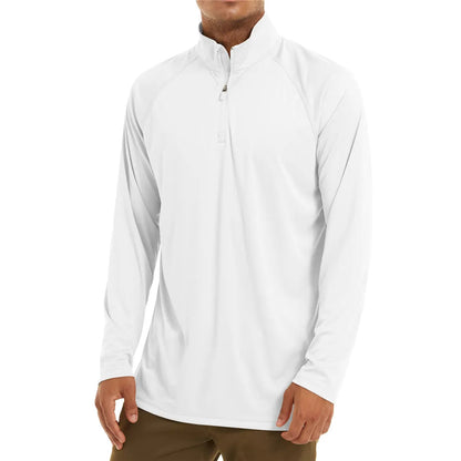 UPF 50+ Zip Neck Long-Sleeve Summer Shirt