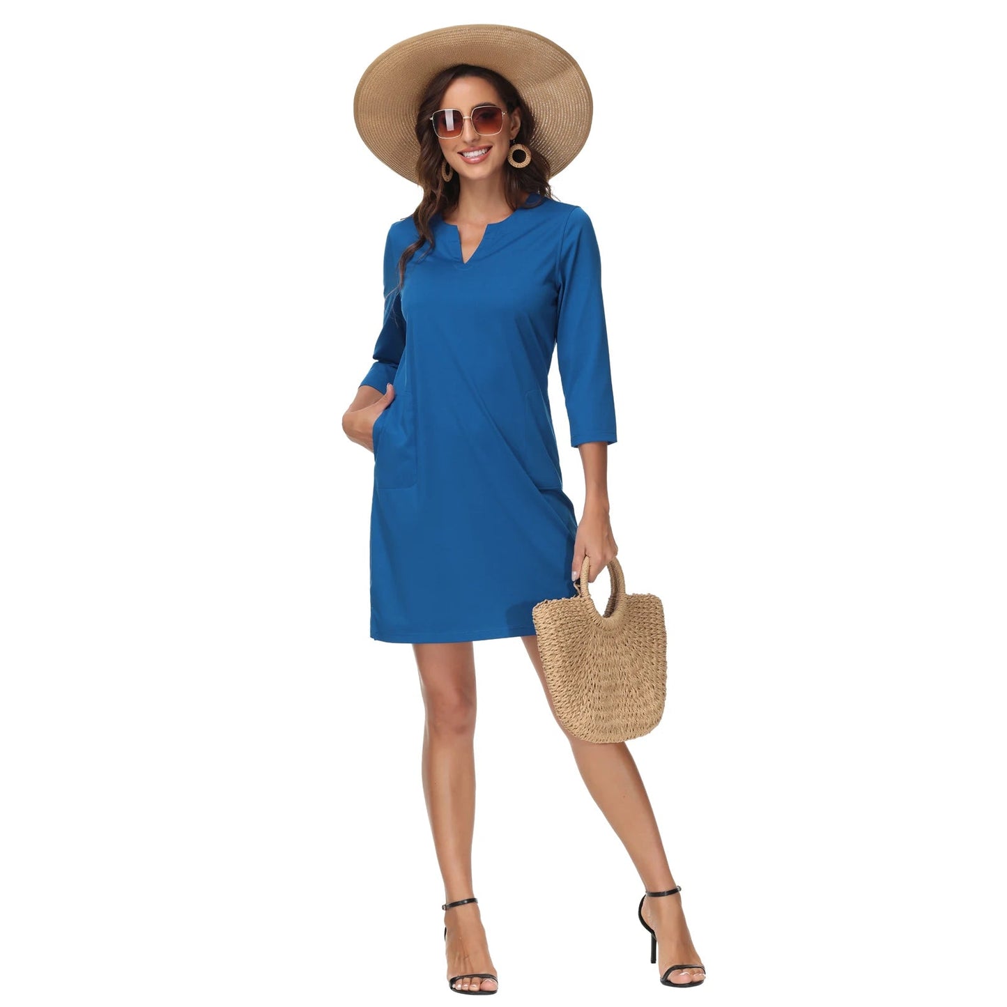 UPF 50+ 3/4 Sleeve Sun Dress